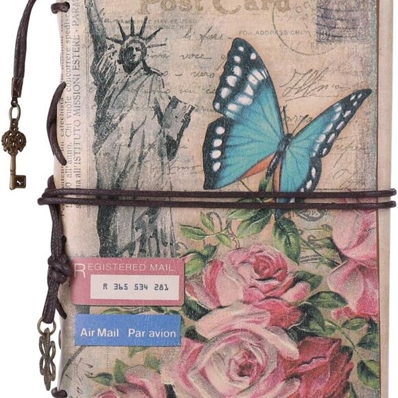 Leather Journal Notebook, Vintage Travel Journal for Women Refillable Sketchbook - Picture 1 of 6